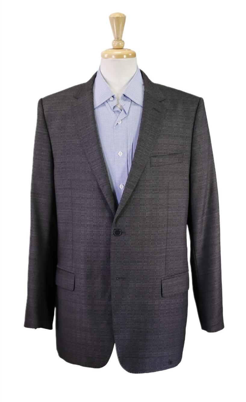 Versace Collection Recent Gray Check Wool Viscose 2Btn Slim Sportcoat Blazer 42L